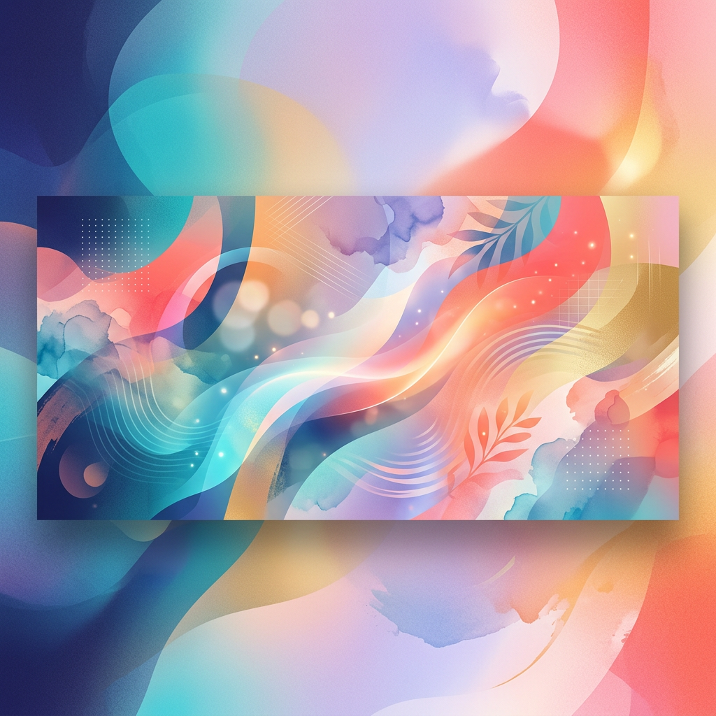 Abstract flowing shapes with gradients and soft colors